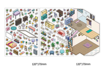 Stickers Escenario 3D My Little Room V11 Oxygen Attic