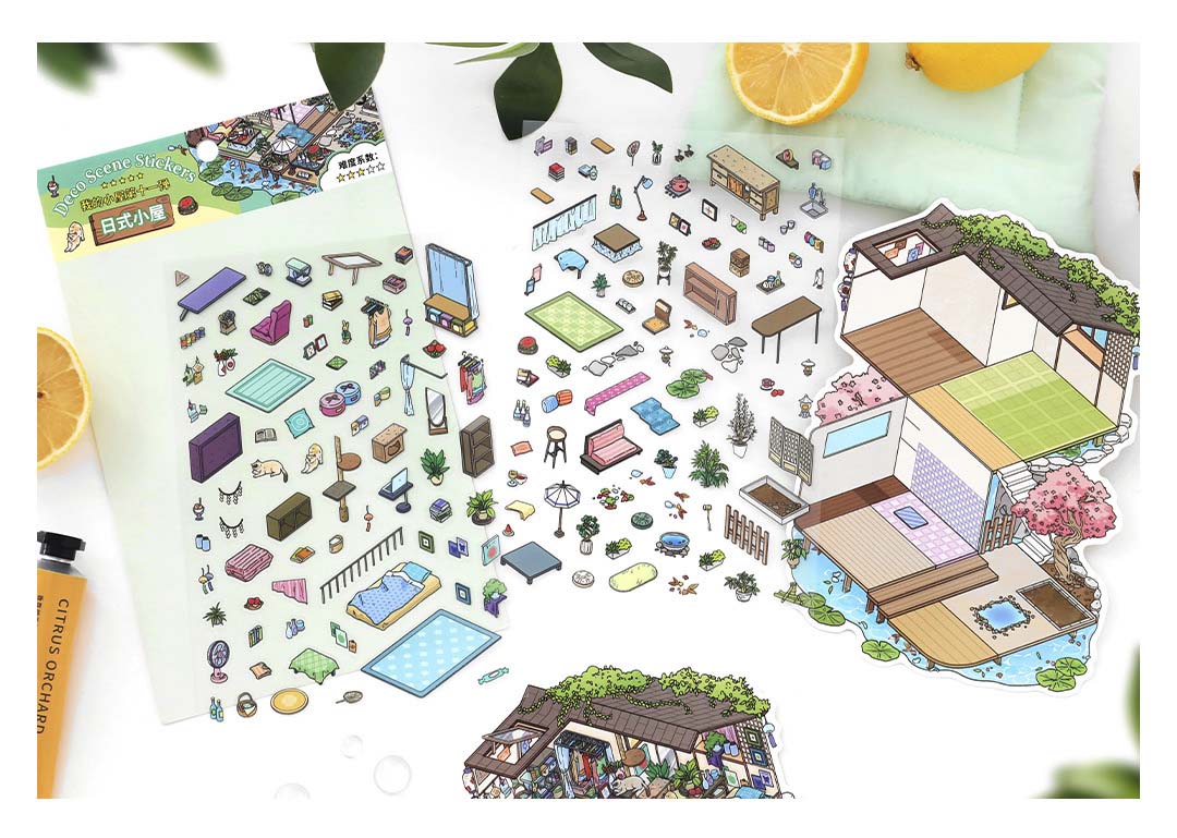 Stickers Escenario 3D My Little Room V11 Japanese House