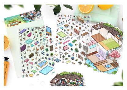 Stickers Escenario 3D My Little Room V11 Japanese House