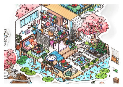 Stickers Escenario 3D My Little Room V11 Japanese House