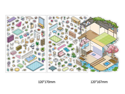 Stickers Escenario 3D My Little Room V11 Japanese House