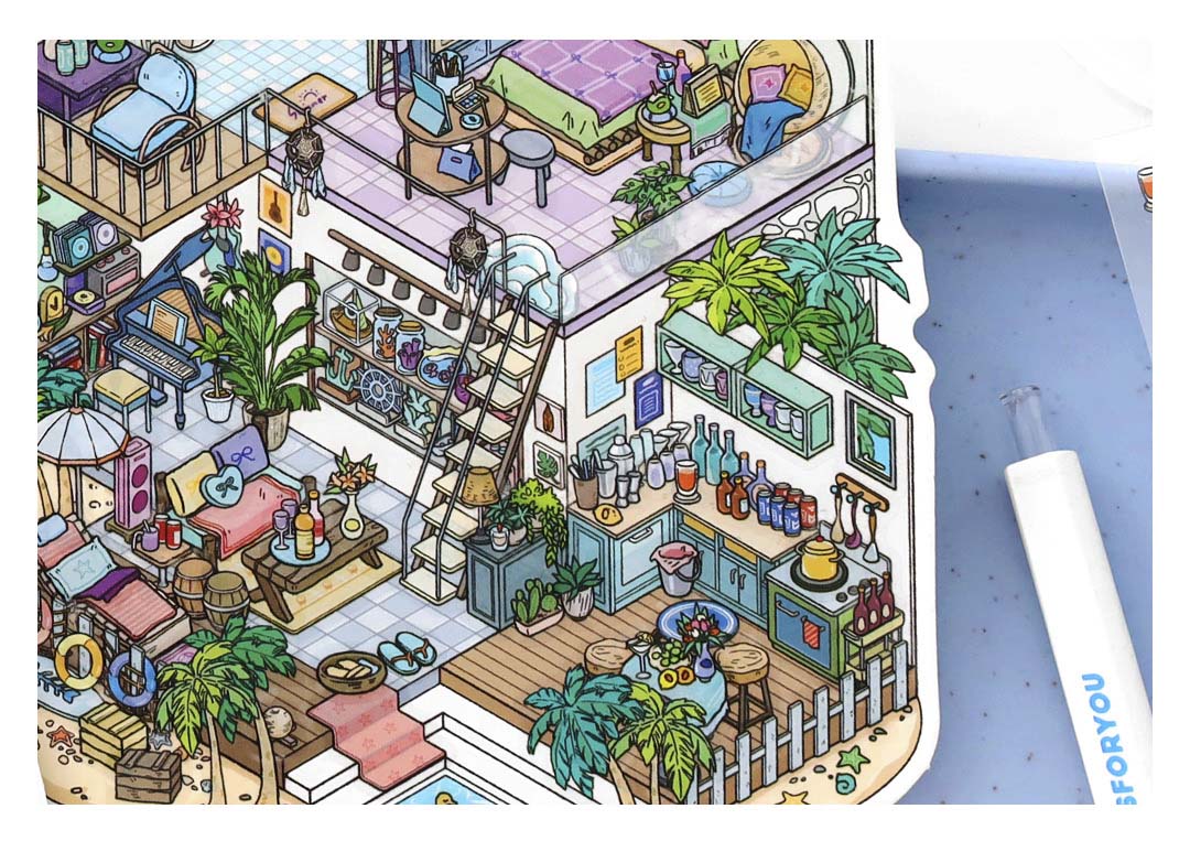 Stickers Escenario 3D My Little Room V11 Sunshine Coastal