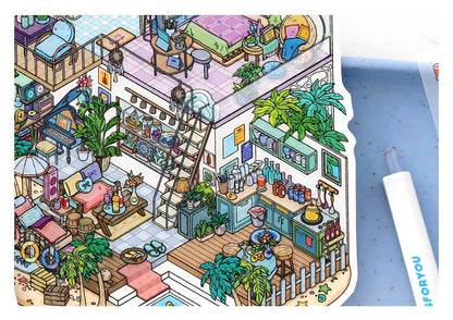 Stickers Escenario 3D My Little Room V11 Sunshine Coastal
