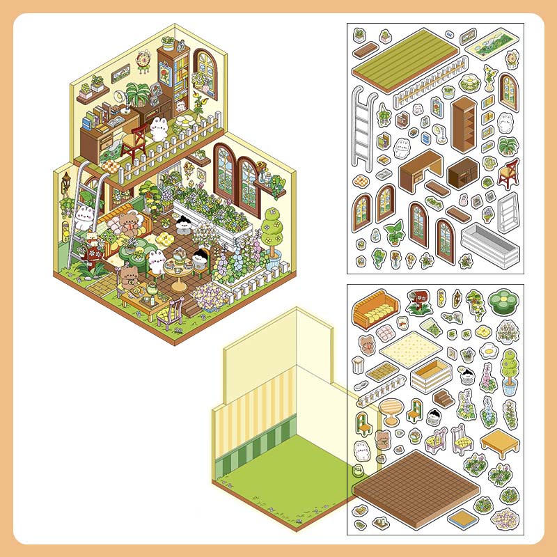 Stickers Escenario 3D My Little House Oxygen Station