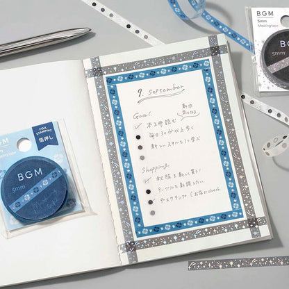 Washi Tape Slim Night Blooming Flowers