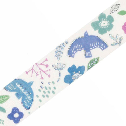 Washi Tape Foil Nordic Forest Birds Singing
