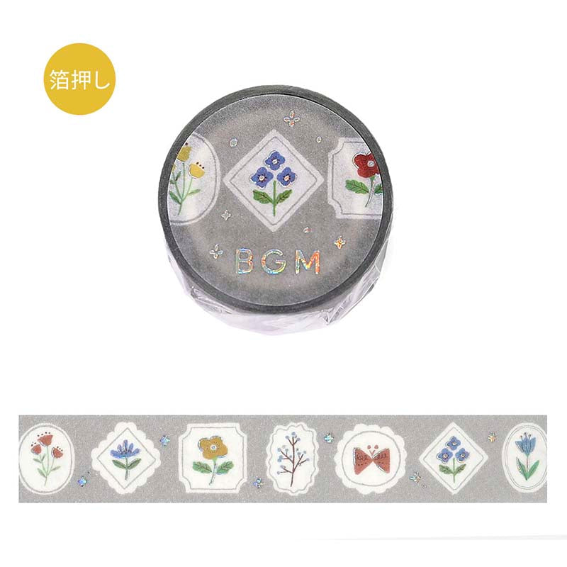 Washi Tape Foil Nordic Forest Flower Frame