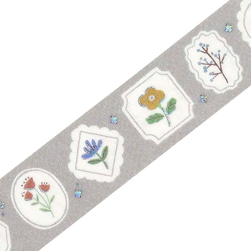 Washi Tape Foil Nordic Forest Flower Frame