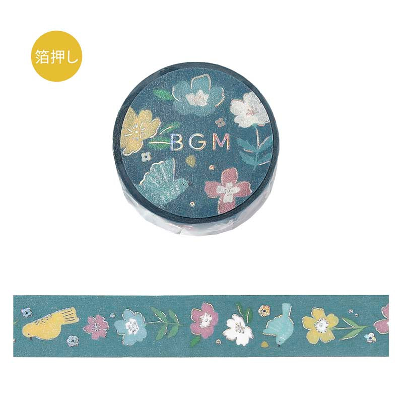 Washi Tape Foil Nordic Forest Melody Flowers