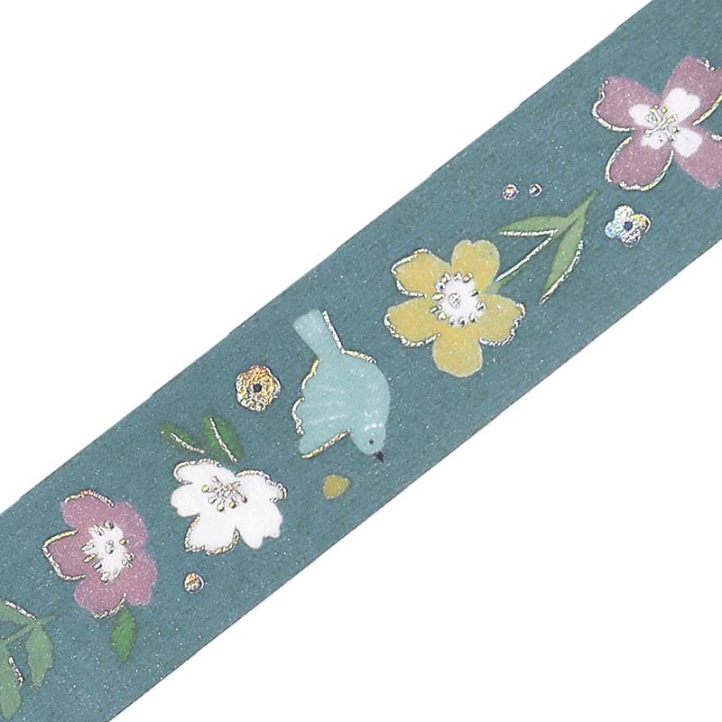 Washi Tape Foil Nordic Forest Melody Flowers