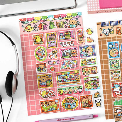 Stickers Open A Small Shop Candy