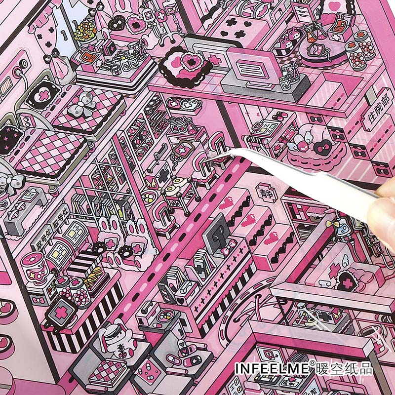 Stickers Escenario 3D Open Today V14 Sweet Clinic