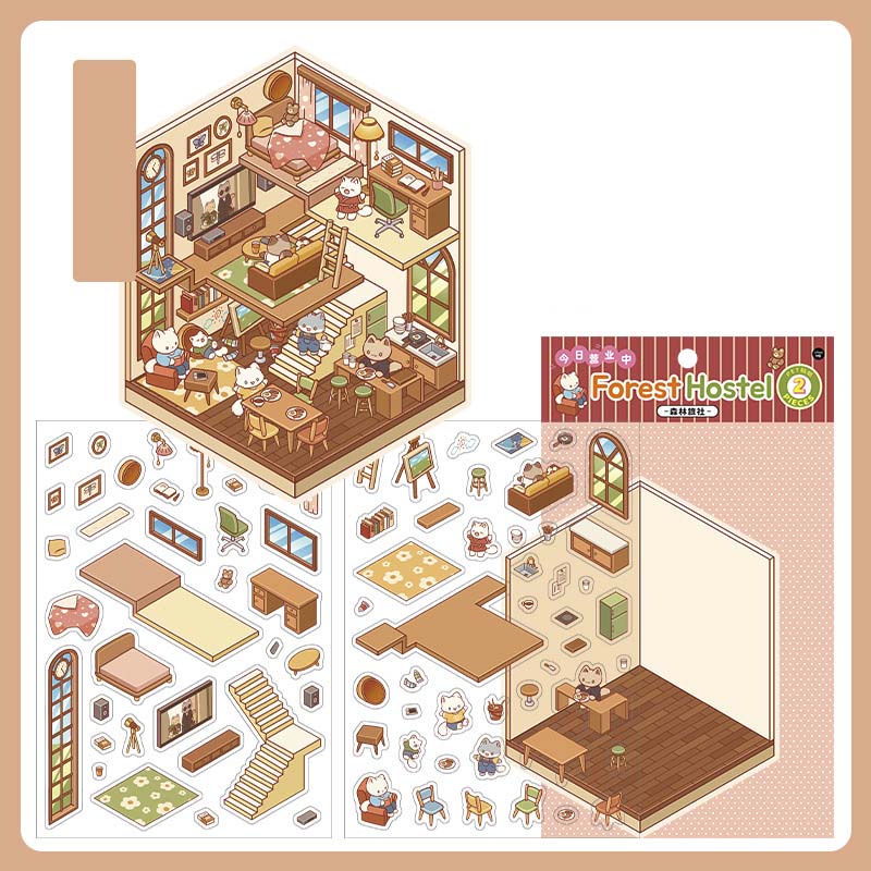 Stickers Escenario 3D Open Today v2 Forest Agency