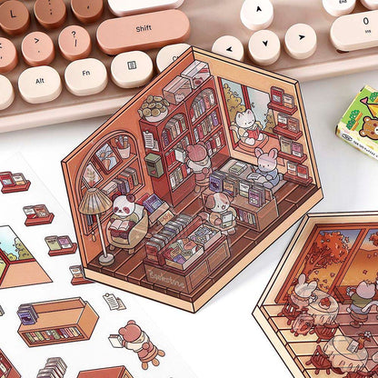 Stickers Escenario 3D Open Today Library