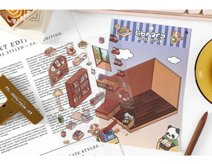 Stickers Escenario 3D Open Today Library