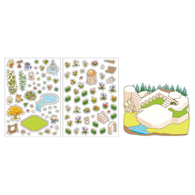 Stickers Escenario 3D Open Today v2 Corner Park