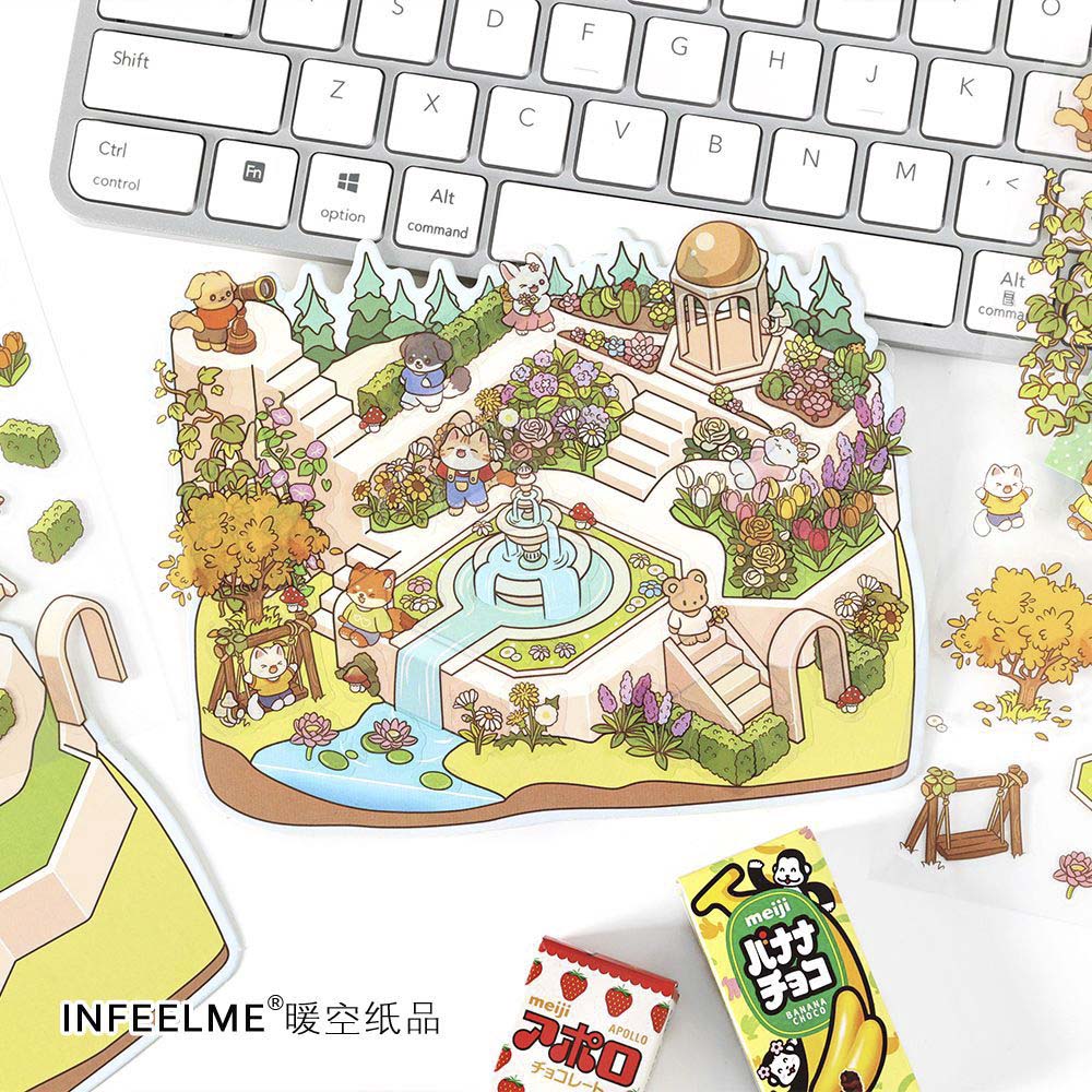 Stickers Escenario 3D Open Today v2 Corner Park