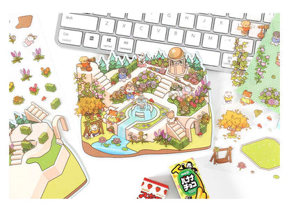 Stickers Escenario 3D Open Today v2 Corner Park