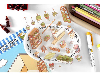 Stickers Escenario 3D Open Today Sunshine
