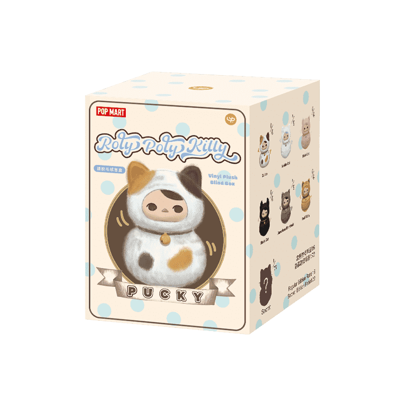 POP MART Blind Box PUCKY Roly-Poly Kitty Series Vinyl Plush