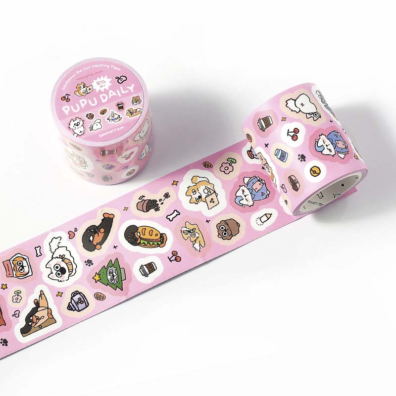 Stickers en Rollo Pupu Daily Pink