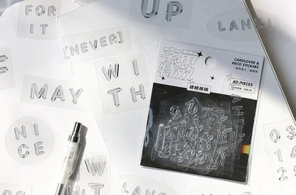 Stickers Word Effects Clear Glass