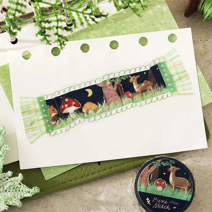 Washi Tape Foil Pieni Stitch Small Forest