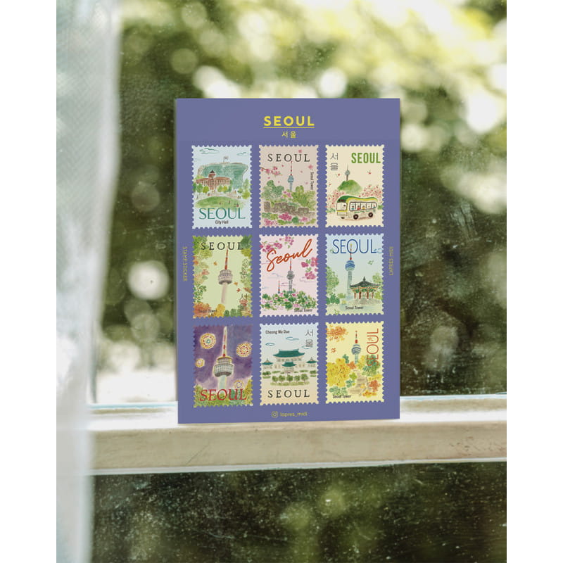 Stickers Post Stamp L&