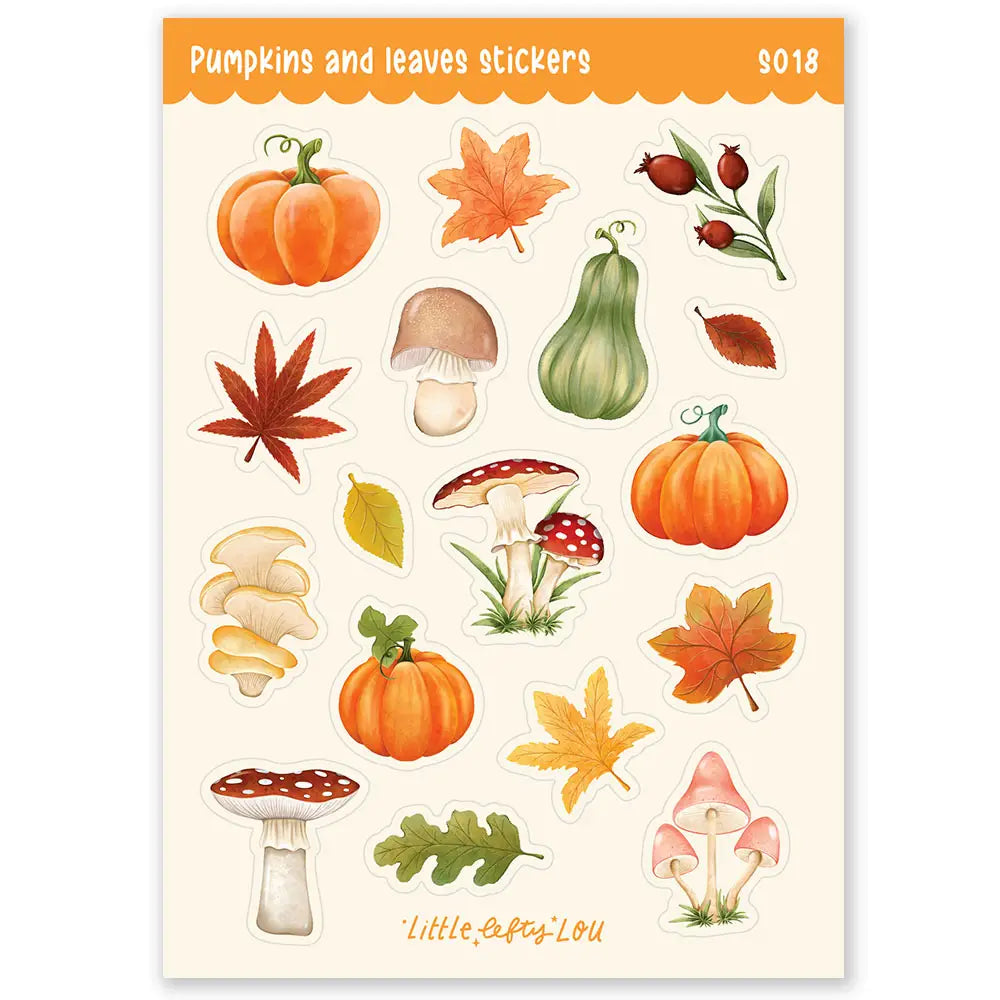 Stickers Pumpkins &amp; Leaves