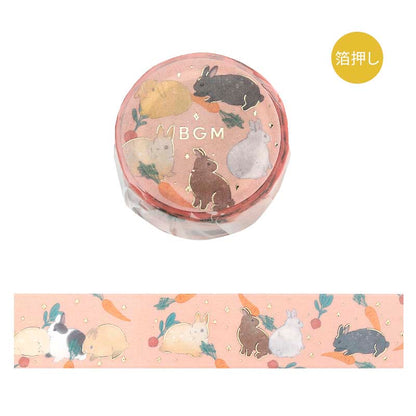 Washi Tape Foil Rabbit Country 3 O&