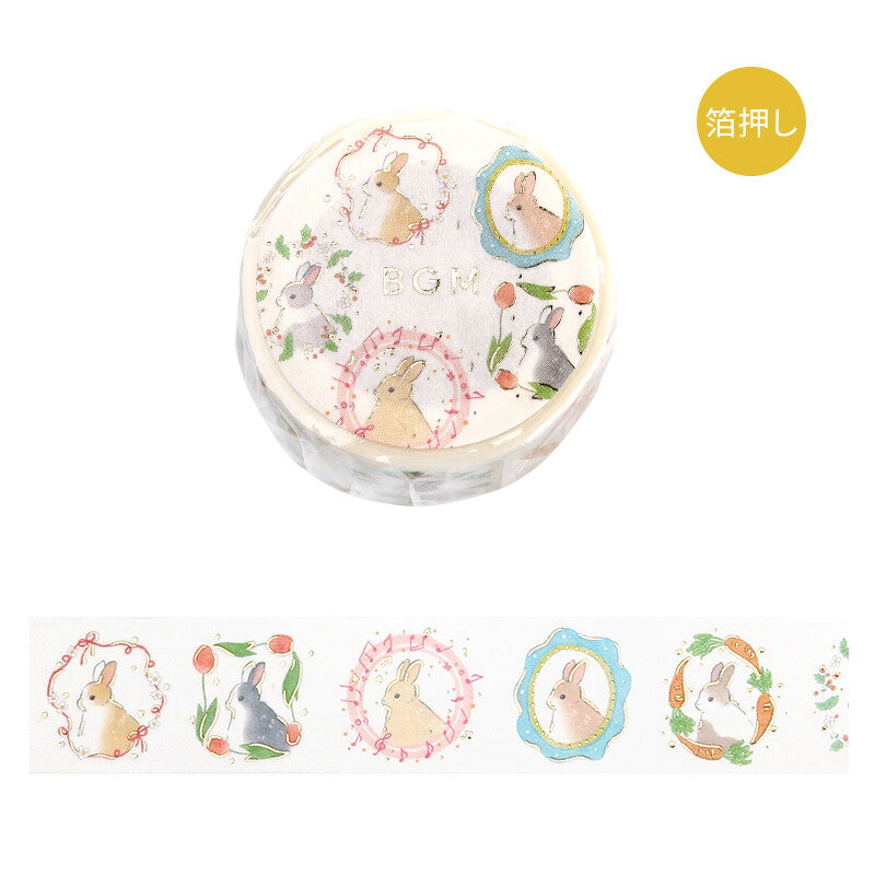 Washi Tape Foil Rabbit Country Frame