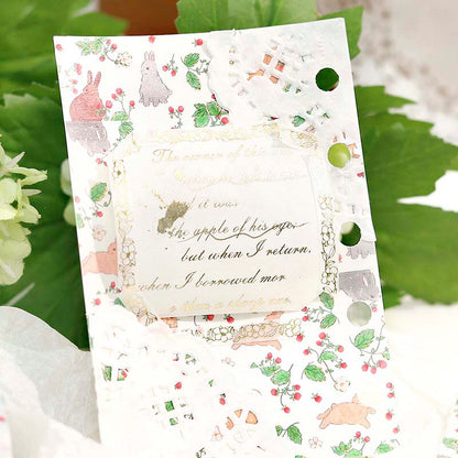 Washi Tape Foil Rabbit Country Mori