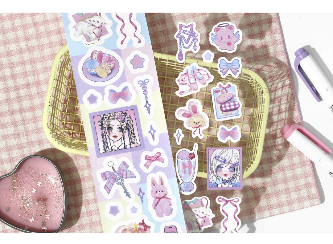 Stickers Radio Heartbeat Pink Diary