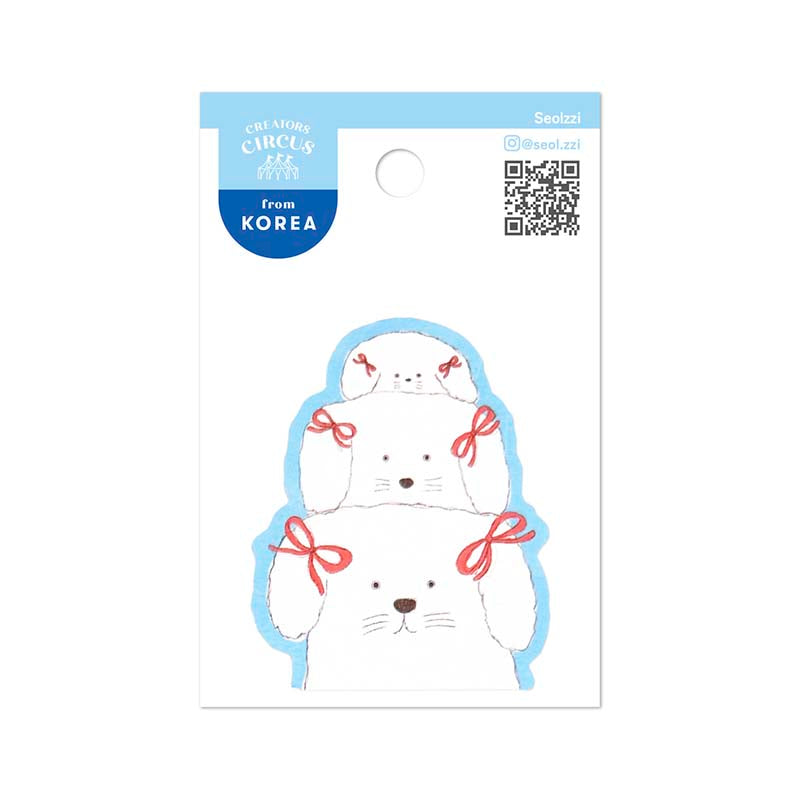 Sticker Ribbon Puppies