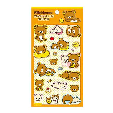 Stickers Rilakkuma Marshmallow Brown