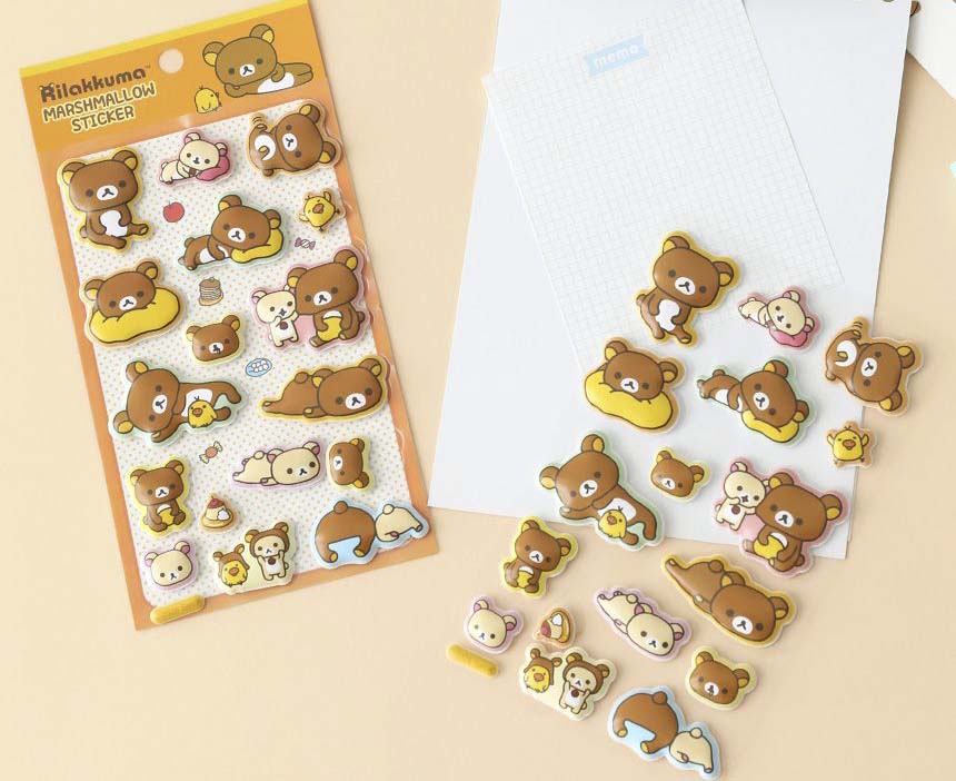 Stickers Rilakkuma Marshmallow Brown