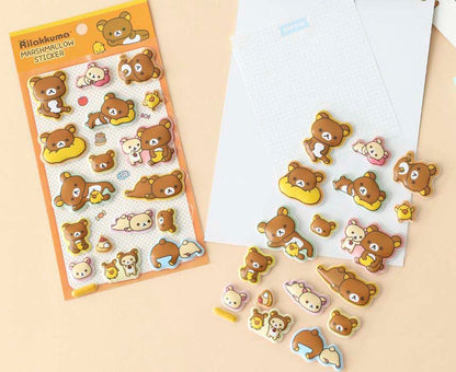 Stickers Rilakkuma Marshmallow Brown