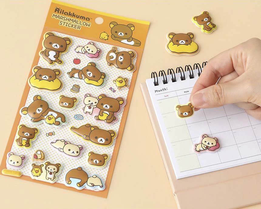 Stickers Rilakkuma Marshmallow Brown