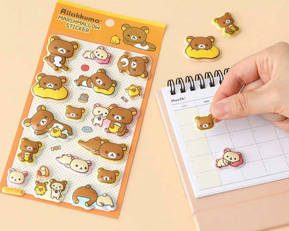 Stickers Rilakkuma Marshmallow Brown