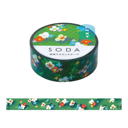 Pet Tape SODA Transparent Flower Garden (15mm)