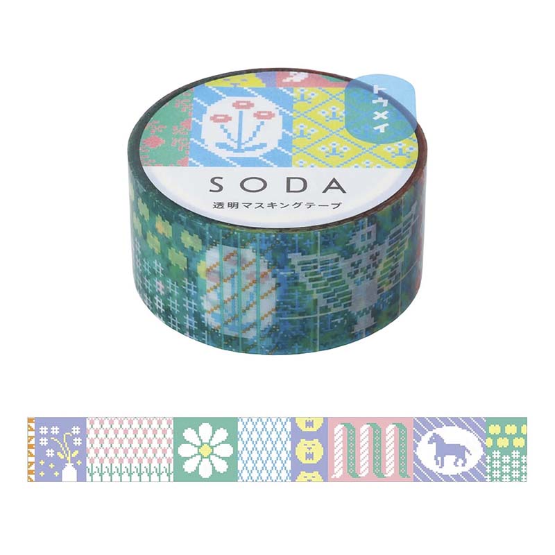 Pet Tape SODA Transparent Retro (20mm)