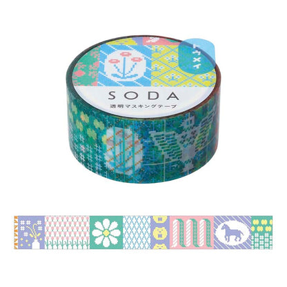 Pet Tape SODA Transparent Retro (20mm)