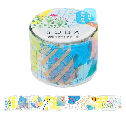 Pet Tape SODA Transparent Collage (30mm)