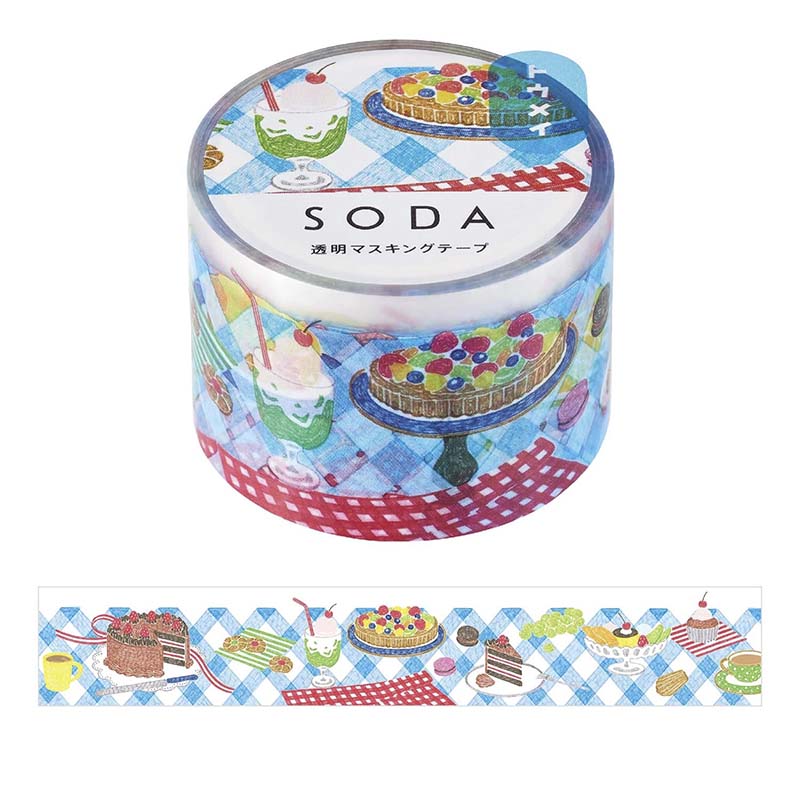 Pet Tape SODA Transparent Tea Time (30mm)