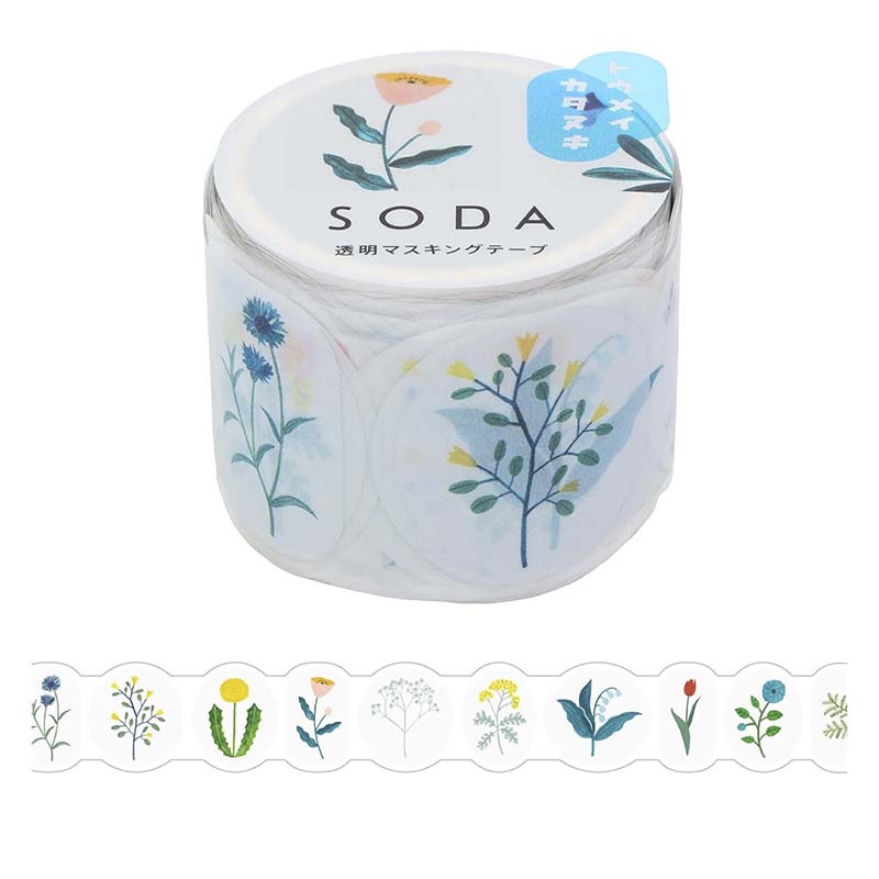 Pet Tape SODA Transparent Wildflower (30mm)