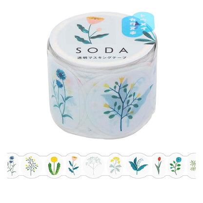 Pet Tape SODA Transparent Wildflower (30mm)