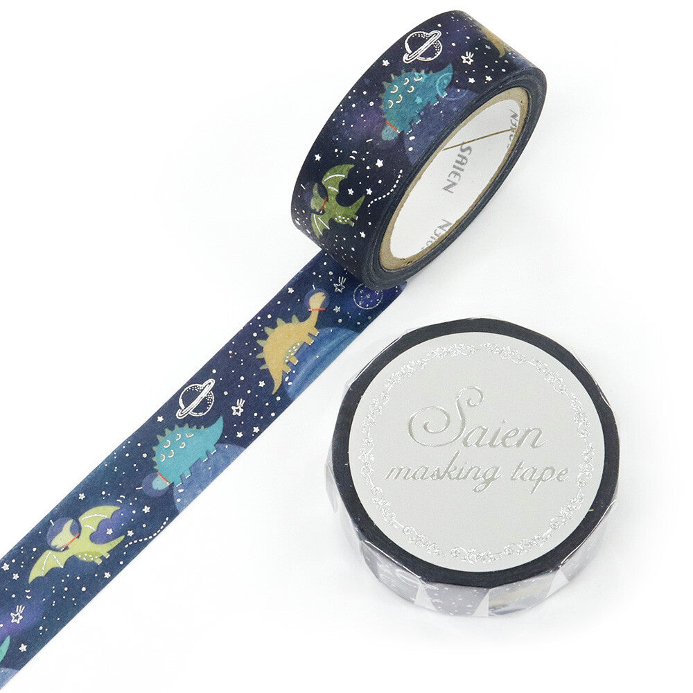 Washi Tape Foil Space Dino