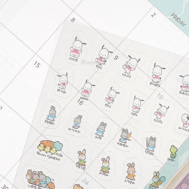 Stickers Sanrio Diary Schedule Pochacco