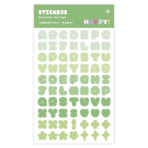 Stickers Secret Jelly Alphabet Forest