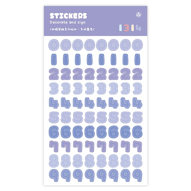 Stickers Secret Jelly Numbers Grape
